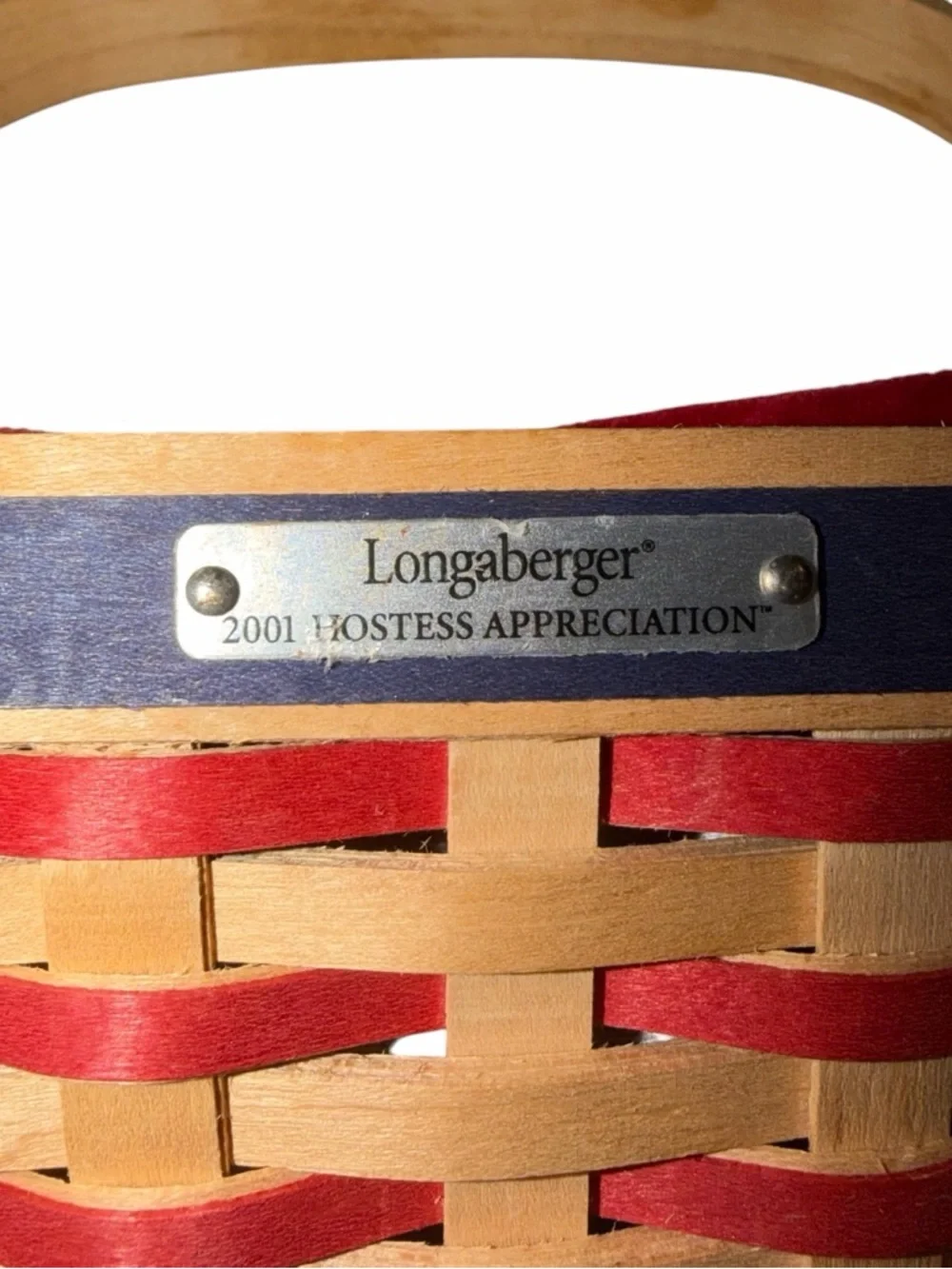 VINTAGE Longaberger Proudly American 2001 Hostess Appreciation Basket